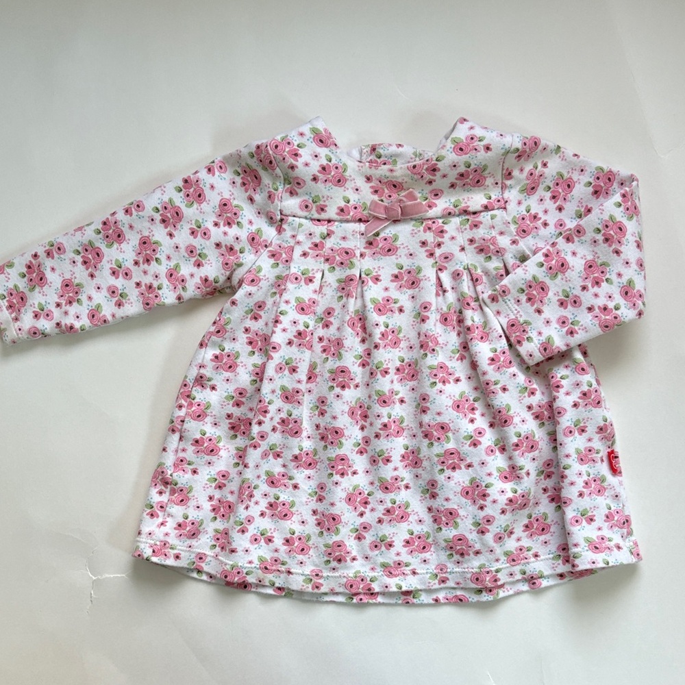 Magnetic Me pink flower long sleeve dress size 6-9 months baby girl